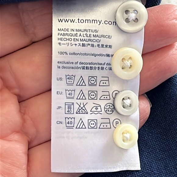 NWOT- Mens Tommy Hilfiger Long Sleeve Poplin Shirt - M - Picture 8 of 8